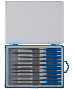 Набор надфилей двухкомпонентная ручка насечка 2-бархатная 100 мм 10 шт ЗУБР 16021-2-H10, фото  - Метэкс