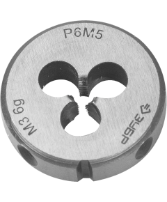 Плашка машинно-ручная М3 х 0.5 мм Р6М5 ЗУБР 4-28023-03-0.5, фото  - Метэкс