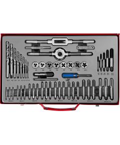 Набор метчиков и плашек 52 предмета 9ХС ЗУБР 28130-Н52_z01, фото  - Метэкс