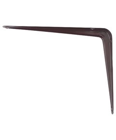 Кронштейн угловой с ребром 75х100 мм коричневый, фото  - Метэкс