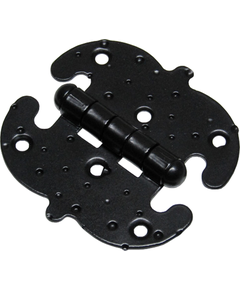 Петля накладная фигурн. НОЭЗ ПН 5-90-S черный матовый, фото  - Метэкс