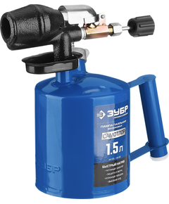 Лампа паяльная с чугунным эжектором 1,5 л ЗУБР 40650-1.5_z01, фото  - Метэкс