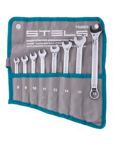 Набор ключей комбинированных 8-19 мм 8 шт антислип STELS 15283, фото  - Метэкс
