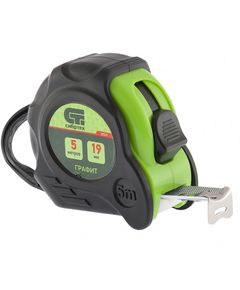 Рулетка 5 м х 19 мм Графит обрезиненный корпус амортизатор СИБРТЕХ 32531, фото  - Метэкс