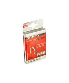 Скобы 12 мм для кабеля закаленные для степлера 40901 тип 36 1000 шт MATRIX 41412, фото  - Метэкс