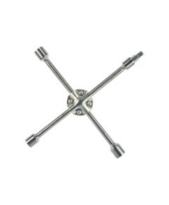 Ключ баллонный 17х19х21х22 крестовой 355 мм с переходником квадрат 1/2" STELS 14249, фото  - Метэкс