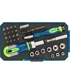 Отвертки реверсивные с набором бит 41 предмет СИБРТЕХ 13338, фото  - Метэкс