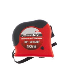 Рулетка 10 м х 25 мм Double fixation обрезиненный корпус двойная плавная фиксация MATRIX 31061, фото  - Метэкс