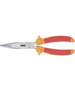 Длинногубцы 200 мм изогнутые Insulated двухкомпонентные рукоятки MATRIX 17474, фото  - Метэкс