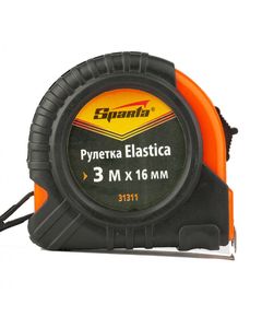 Рулетка 3 м х 16 мм Elastica обрезиненный корпус SPARTA 31311, фото  - Метэкс