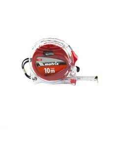 Рулетка 10 м х 25 мм Crystal корпус из поликарбоната MATRIX 31075, фото  - Метэкс