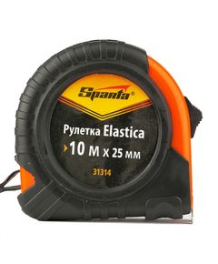 Рулетка 10 м х 25 мм Elastica обрезиненный корпус SPARTA 31314, фото  - Метэкс