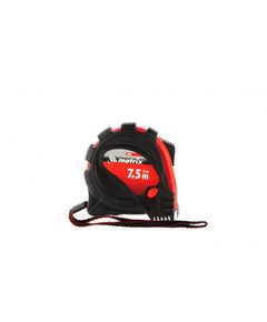 Рулетка 7,5 м х 25 мм Status Magnet 3 fixations обрезиненный корпус зацеп с магнитом MATRIX 31006, фото  - Метэкс