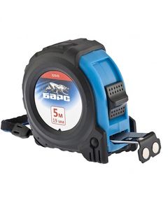 Рулетка 5 м х 19 мм Вектор утолщенное полотно магнитный зацеп обрезиненный корпус БАРС 32541, фото  - Метэкс