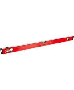 Уровень алюминиевый 1000 мм магнитный фрезерованный, 3 глазка (1 зеркальный) MATRIX 34710, фото  - Метэкс