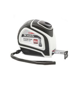 Рулетка 8 м х 25 мм Autostop двухкомпонентный корпус автоматическая фиксация MATRIX 32553, фото  - Метэкс