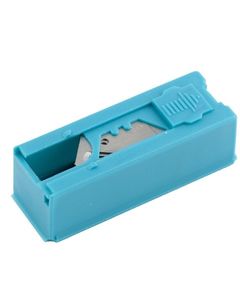 Лезвия 19 мм 12 шт трапециевидные крючкообразные пластиковый пенал GROSS 79379, фото  - Метэкс