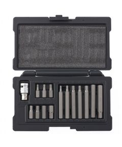 Набор бит HEX хвостовик-шестигранник 1/2 CrV 10 мм 15 предметов STELS 11313, фото  - Метэкс