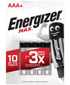 Батарейка ENERGIZER MAX AAA (4 шт), фото  - Метэкс