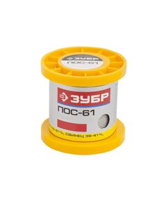 Припой с канифолью ПОС 61 0,8 мм 100 г ЗУБР 55450-100-08C, фото  - Метэкс