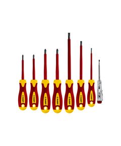Набор диэлектрических отверток до 1000В 8 шт тестер до 250В ЗУБР 25268, фото  - Метэкс