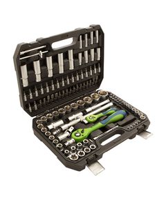 Набор инструментов 1/2", 1/4" CrV 108 предметов СИБРТЕХ 13511, фото  - Метэкс