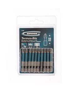 Набор бит торсионных PZ3 x 50 мм для ударных шуруповертов 10 шт GROSS 11496, фото  - Метэкс