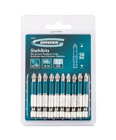 Набор бит PH2 х 50 10 шт GROSS 11264, фото  - Метэкс