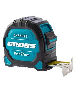 Рулетка 8 м x 27 мм Experte двухкомпонентный корпус магнит GROSS 32576, фото  - Метэкс