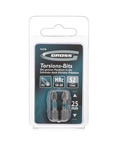 Набор бит PZ2 x 25 мм 2 шт GROSS 11478, фото  - Метэкс