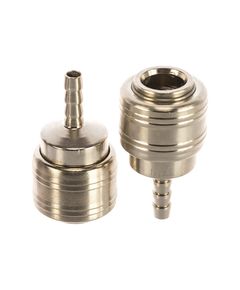 Муфта универсальная быстросъемная ("мама") 1/4 со штуцером "елка" под шланг 6 мм 2 шт STELS 57052, фото  - Метэкс