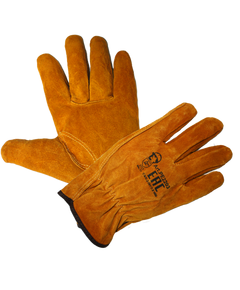 Перчатки РОСМАРКА цельноспилковые Драйвер желтый РЕ2202, фото  - Метэкс