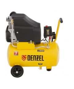 Компрессор прям. привод безмасляный (1,3 кВт, 206л/мин, 24л, 220В) DENZEL DLC1300/24 (58171), фото  - Метэкс