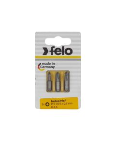 Набор бит PH1/PH2/PH3 х 50 мм 3 шт в блистере FELO 02293116, фото  - Метэкс