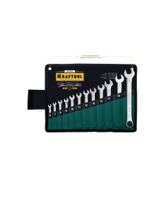 Набор ключей комбинированных 6-22 мм 12 шт KRAFTOOL 27079-H12Е, фото  - Метэкс