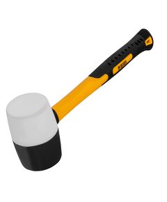Киянка резиновая 450 г черно-белая резина фибергласовая рукоятка DENZEL 7711171, фото  - Метэкс