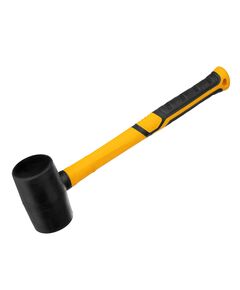 Киянка резиновая 225 г черная резина фибергласовая рукоятка c TPR покрытием DENZEL 11143, фото  - Метэкс