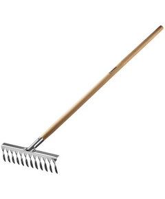 Грабли садовые 12 зубцов 370х105х1300мм нерж.сталь GRINDA PROLine 39481-12, фото  - Метэкс