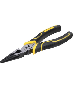 Длинногубцы 160 мм, эксцентриковый шарнир, СrV, TPR рукоятка HANSKONNER HK1020-02-3-160, фото  - Метэкс