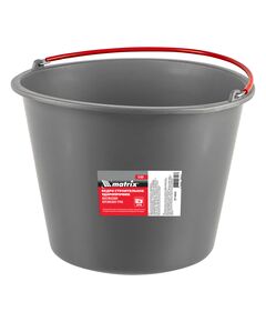 Ведро строительное пластмассовое 20 л ударопрочное обрезиненная ручка MATRIX 81464, фото  - Метэкс
