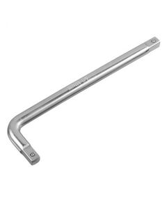 Вороток 3/8" CrV Г-образный 200 мм квадрат матовый хром DENZEL 14062, фото  - Метэкс