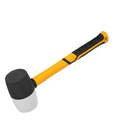 Киянка резиновая 680 г черно-белая резина фибергласовая рукоятка c TPR покрытием DENZEL 11103, фото  - Метэкс