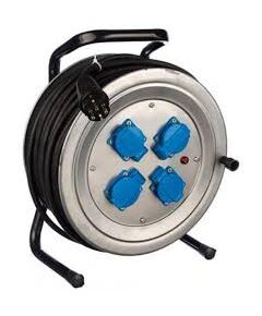 Удлинитель сил. 4000 Вт з/к КГ 3х2,5, IP-44 50м. на металл. катушке 481S-4005, фото  - Метэкс