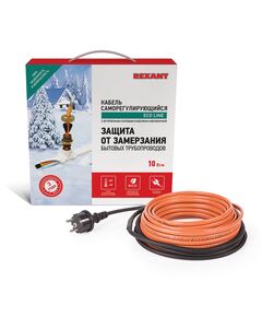 Кабель греющий саморегулирующийся (в трубу) 10м/100Вт REXANT 51-0605, фото  - Метэкс