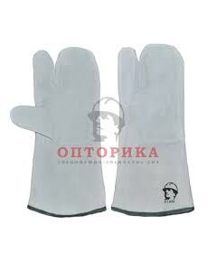 Перчатки д/сварки РОСМАРКА трехпалые 35 см К1409, фото  - Метэкс