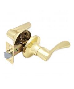 Ручка-защелка SOLLER R 860 BKPS PB б/ключа и фиксатора золото, фото  - Метэкс