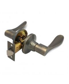 Ручка-защелка SOLLER R 891 BKPS AB б/ключа и фиксатора бронза, фото  - Метэкс