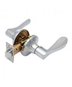 Ручка-защелка SOLLER R 891 BKPS CP б/ключа и фиксатора хром, фото  - Метэкс