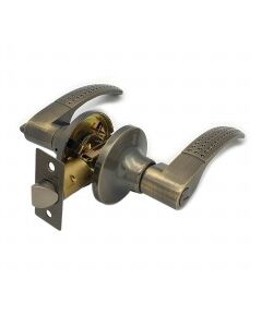 Ручка-защелка SOLLER R 3903 BKAB б/ключа c фиксатором бронза, фото  - Метэкс