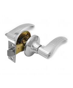 Ручка-защелка SOLLER R 3903 BKCP б/ключа c фиксатором хром, фото  - Метэкс